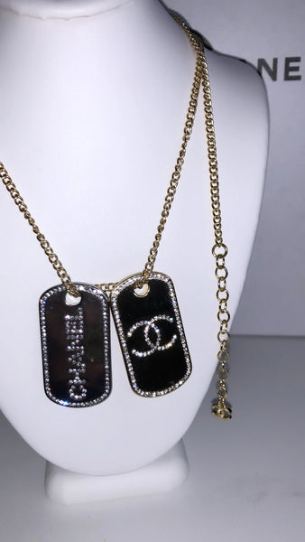 'Double Trouble' Dog Tag Chain Necklace